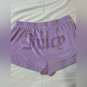 Juicy Couture Light Purple Rhinestone Shorts